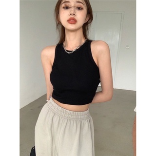 Áo Ba Lỗ Nữ CinZy SG Basic Len Gân Form Ôm Dáng Co Giãn Thoáng Mát - Áo Tank Top Nữ Mùa Hè CR13