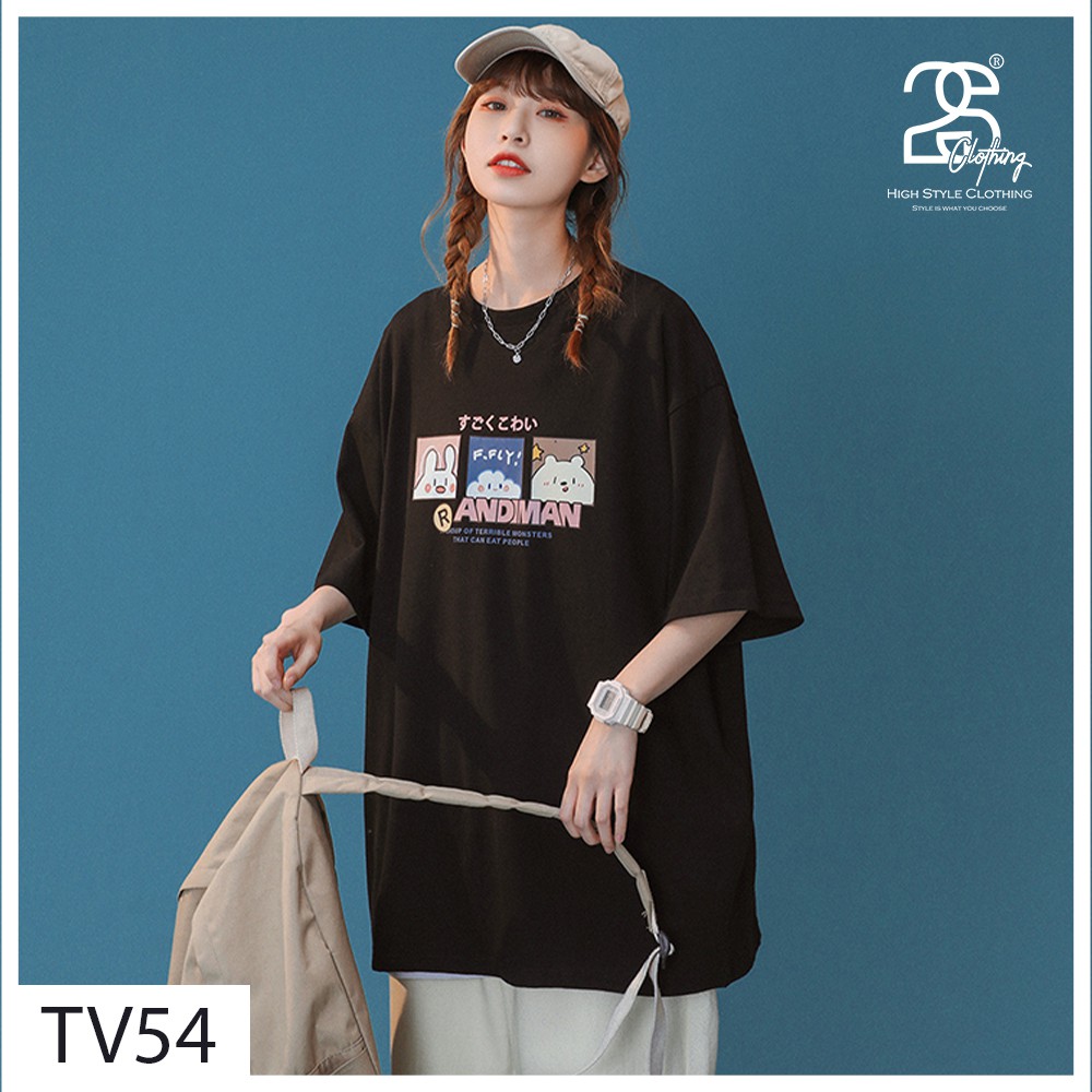 Áo Thun From Rộng Nữ Tay Lỡ 2s Clothing Áo Thun Nam Form Rộng Basic Streetwear Cotton Oversize Giá Rẻ In Hình Cute TV54