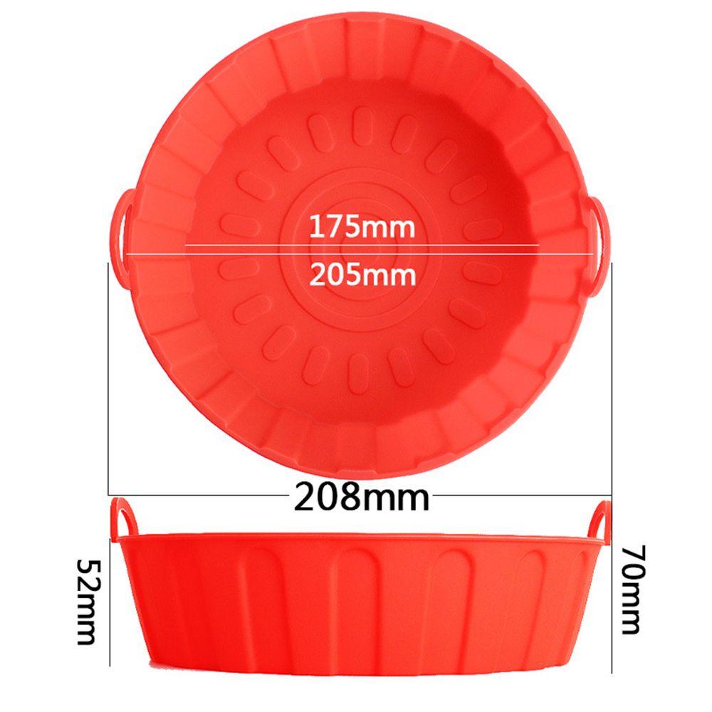 Giỏ Silicone Tròn Mềm Tái Sử Dụng Đựng Bánh Pizza Tiện Lợi