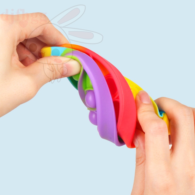 Pop It Fidget toy nhấn nút tròn giảm căng thẳng độc đáo / Đồ chơi ấn bong bóng màu cầu vồng vui nhộn / Đẩy bong bóng Giúp Giảm Căng Thẳng Hiệu Quả