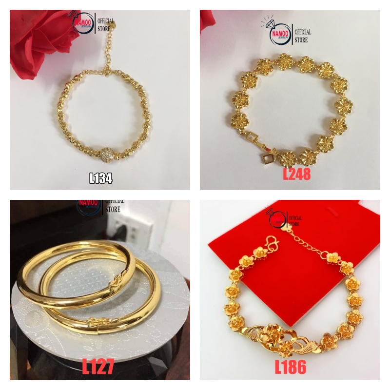 Vòng Tay Nữ, Lắc Tay Vàng Mạ 24k, Lắc Bi Bạc Nhiều Mẫu Namoo Jewelry