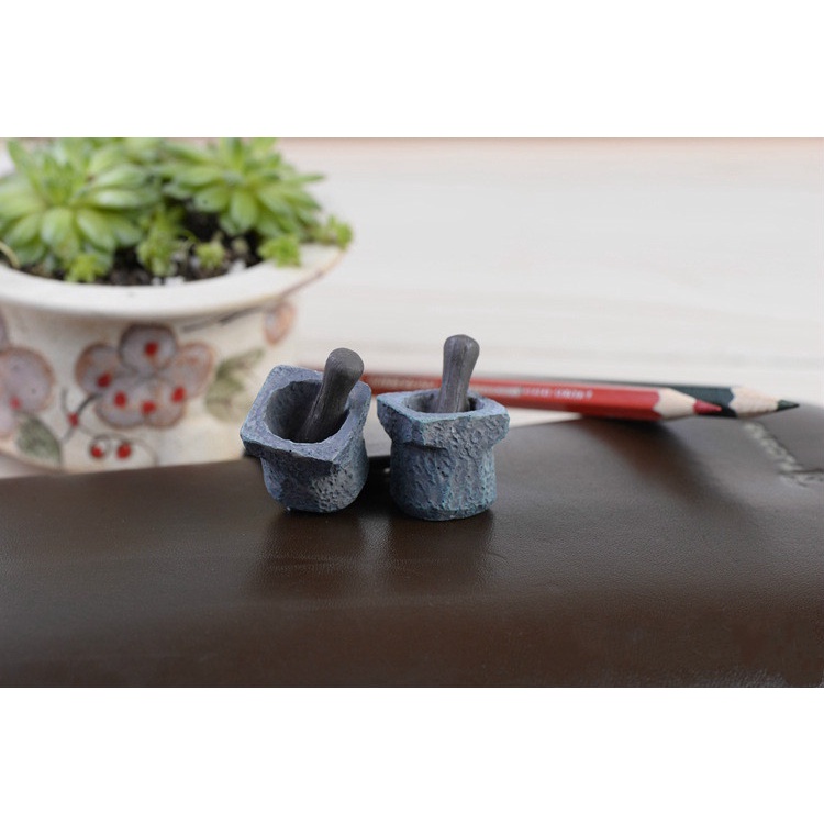 Chinese Style Pounding Pot Houses Kitchen Toy Micro Landscape Decor DIY Accessories