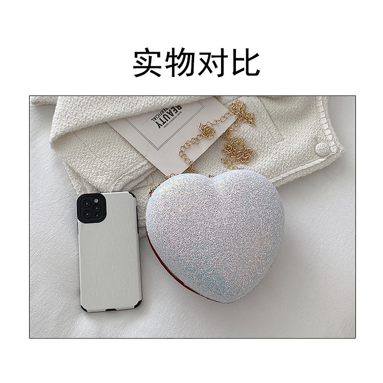 Túi đeo chéo JASMIN NOIR đính kim sa phối dây xích thời trang cho nữ