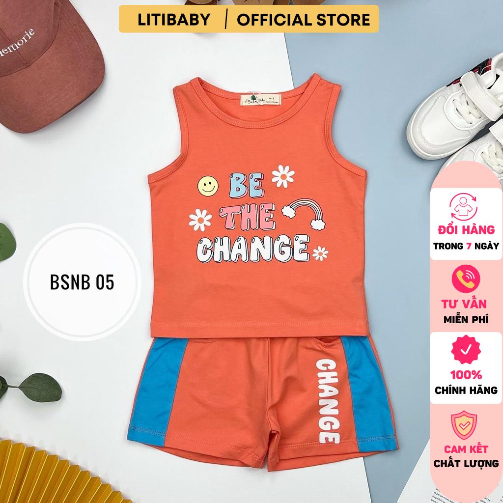 Bộ bé gái LITIBABY sát nách Be the change 1/7