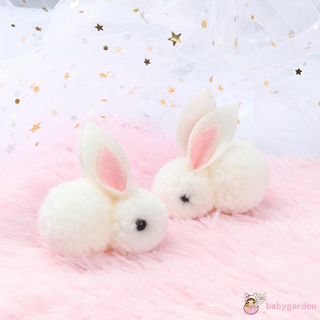 Kẹp tóc hình thỏ lông nhung hoạt hình đáng yêu dành cho bé gái