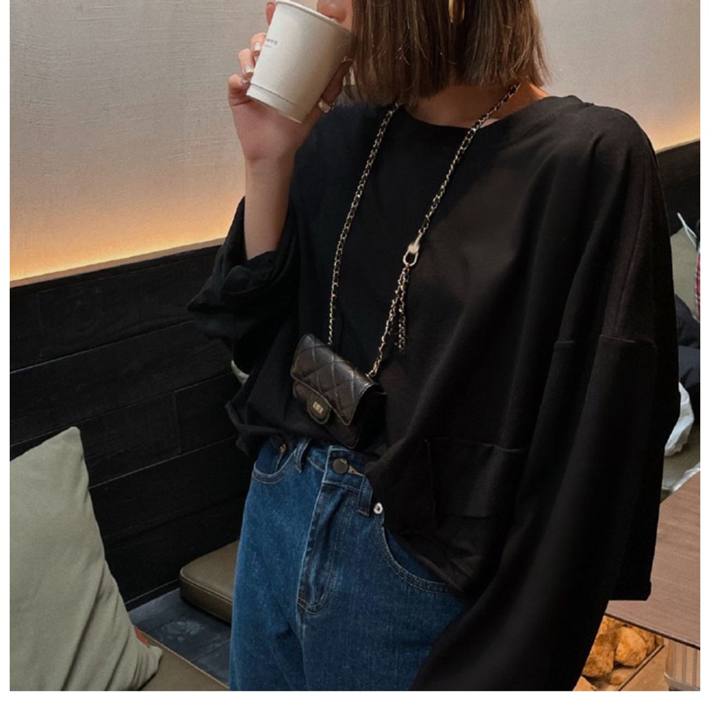 ☍✖△Túi đeo hông Mini phối dây xích thời trang cá tính