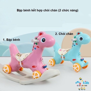 Ngựa bập bênh 2 in 1 vừa bập bênh vừa ủn chân cho bé