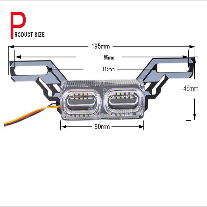 Đèn Led Police Gắn Biển Số, Đèn Cảnh Báo Phanh Chớp Xe Máy, Xe Điện