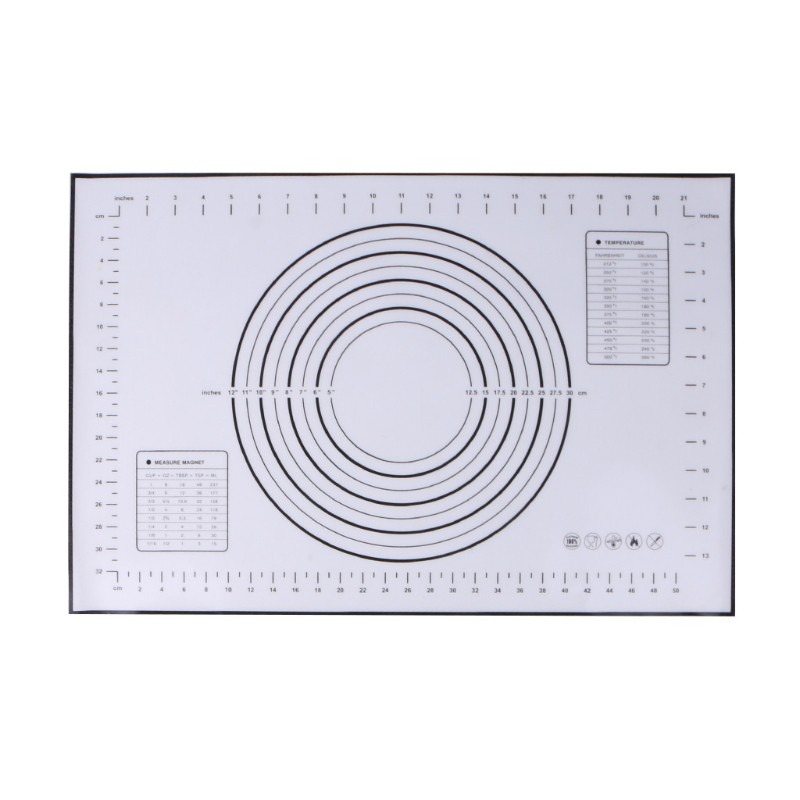 Thảm Silicon Nhào Bột Làm Bánh 60x40cm 2 Màu Sắc