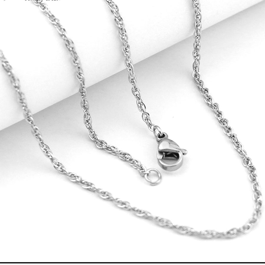 Dây chuyền bạc nữ kiểu lụa xoắn tròn độ dài 48cm chất liệu bạc 925 không xi mạ trang sức Bạc Quang Thản