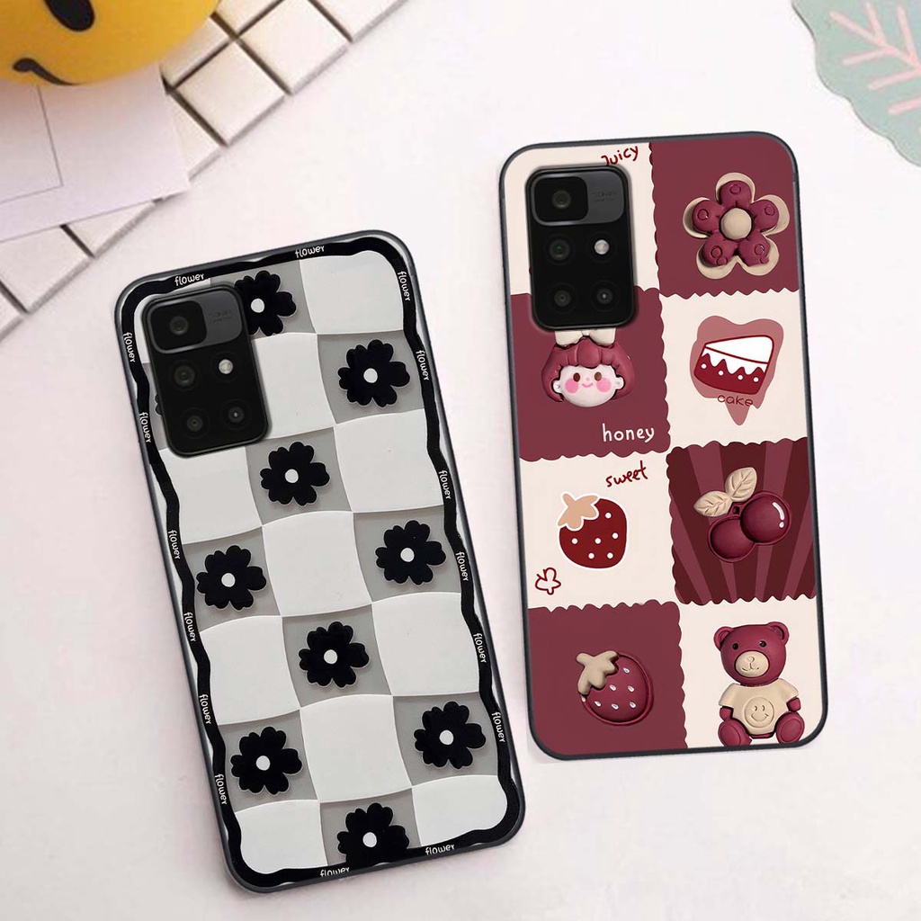 Ốp Xiaomi Redmi 10 in hình trái tim, caro kẹo ngọt đầy cá tính siêu đẹp siêu chất