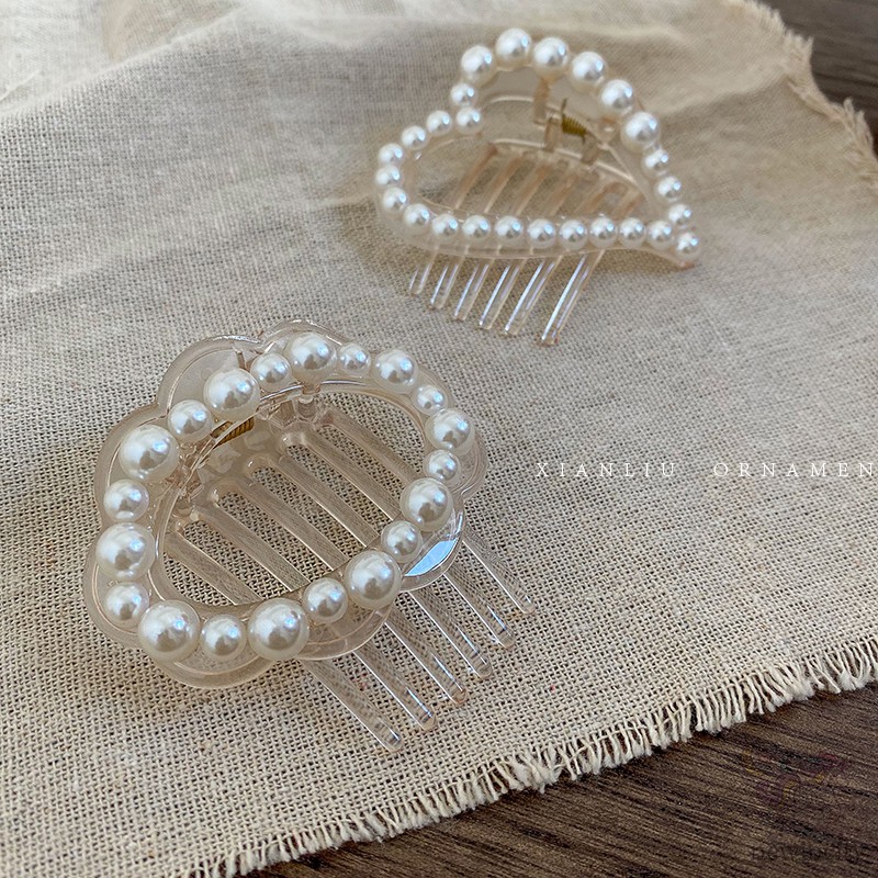 Kẹp Tóc Đính Ngọc Trai Phong Cách Hàn Quốc Cho Nữ