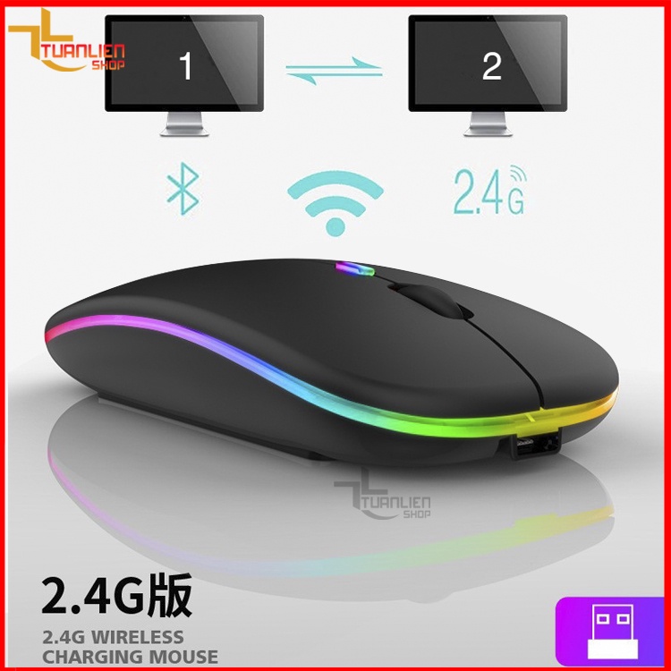 Chuột Không Dây PHL A2 - Chống Ồn Pin Sạc Được Không Cần Thay PIN