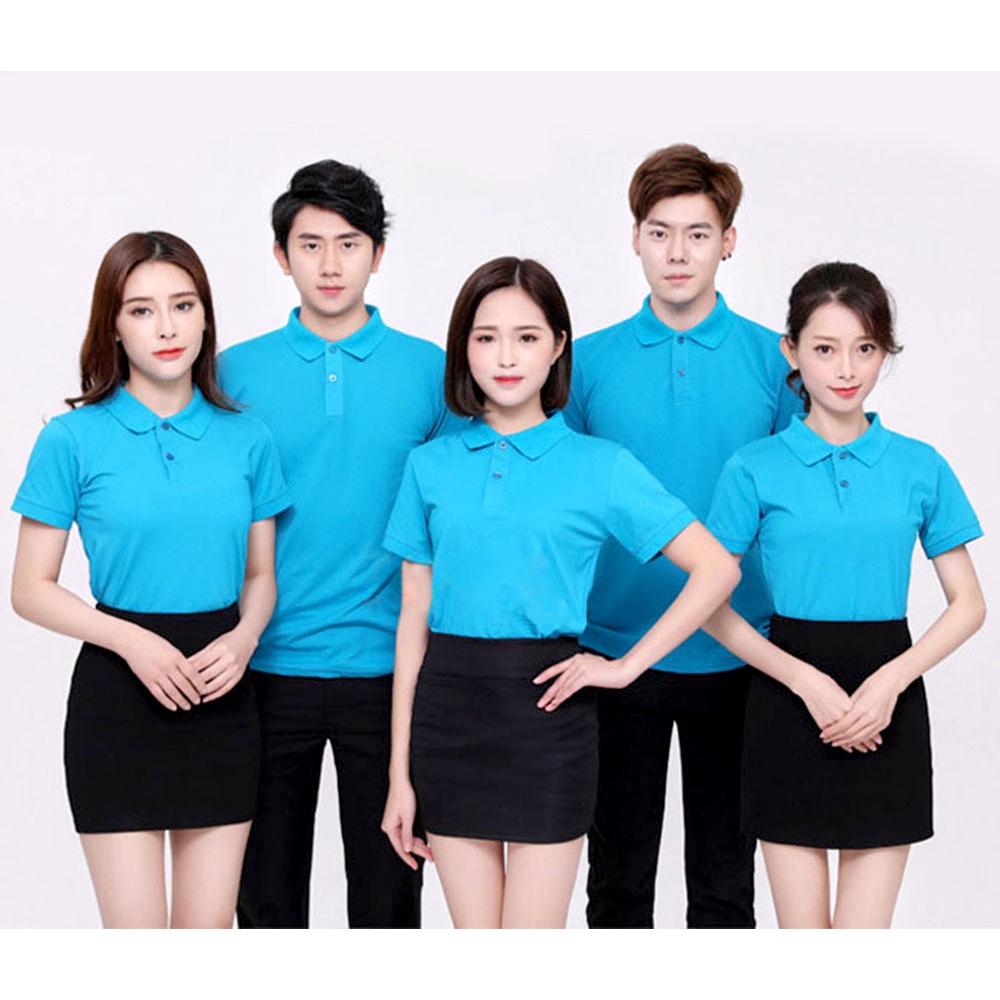 Áo Thun Có Cổ Cá Sấu Polo Andromeda Ngắn Tay Màu Ya Trời Đồng Phục Dùng Chung Cho Nam Và Nữ