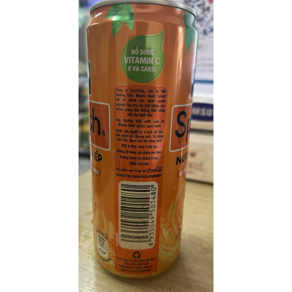 Nước Ep Cam Splash Dạng Lon 320ml Bổ Sung Vitamin C , E và Canxi [ Vidafood ]