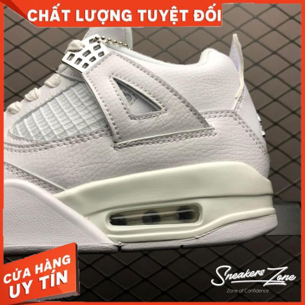 (FREESHIP+HỘP+QUÀ) Video Giày thể thao AIR JORDAN 4 Retro Pure money full trắng siêu đẹp cho nam và nữ SALE 20% " .