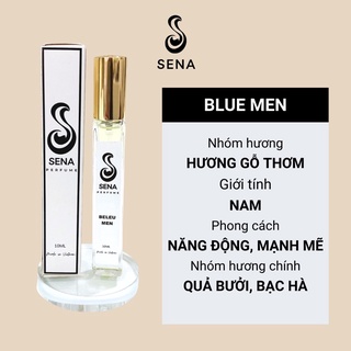 Tinh dầu nước hoa sena perfume dạng xịt sena blue men 10ml, nam tính, lịch lãm, bí ẩn