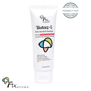 Dầu gội Fixderma Bioteez-S Shampoo giúp ngăn ngừa và giảm gàu, viêm da tiết bã, giúp tóc mềm mượt giảm nhờn