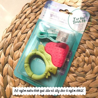Bộ gặm nướu hình trái cây và dây đeo ti Ange Hàn Quốc (2 mẫu)