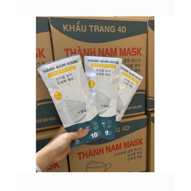 COMBO 10 TÚI Khẩu Trang 4D KF94 HD - Hoàng Dũng Mask Chống Bụi Mịn