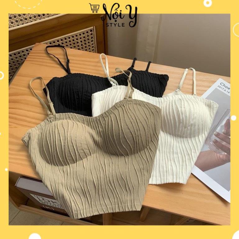 Áo Bra Nữ Viền Gợn Sóng Dáng Croptop Siêu Tây Siêu Xinh A60