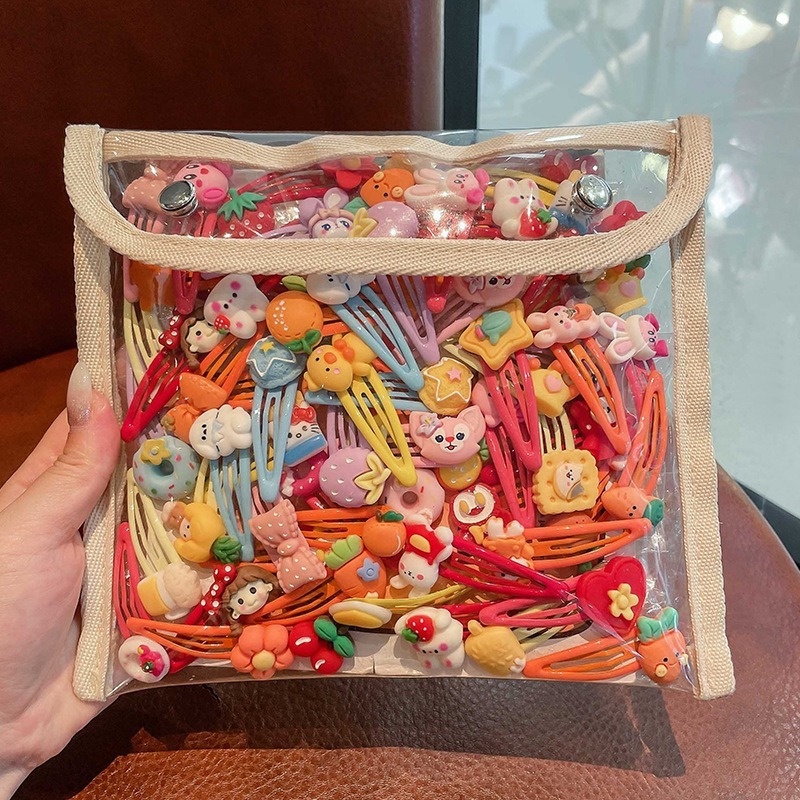 Set 10 Kẹp Tóc Hoạt Hình Dễ Thương Cho Bé Gái