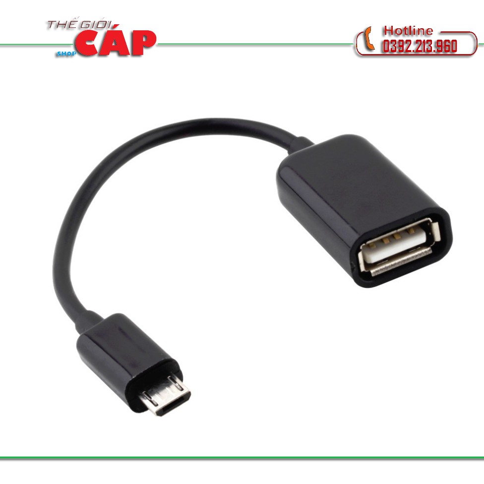 Cáp OTG kết nối smartphone với cổng Usb