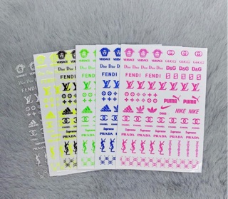 Sticker dán móng thương hiệu