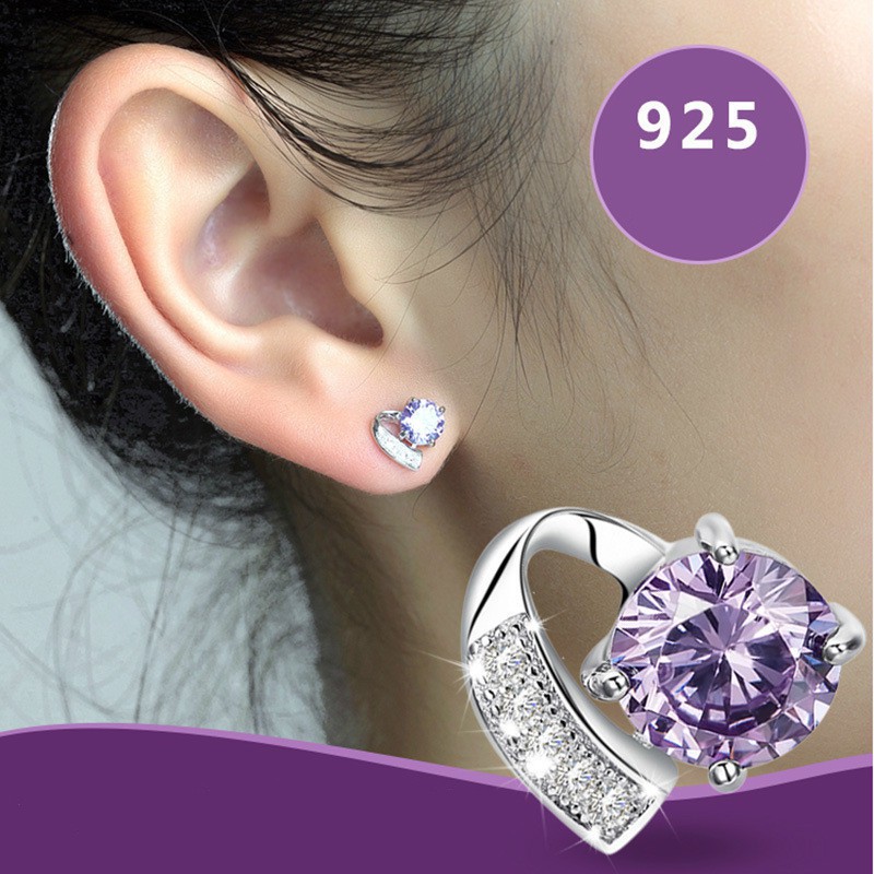 Hoa tai bạc Ý 925 nhỏ nhắn, xinh xắn HT80