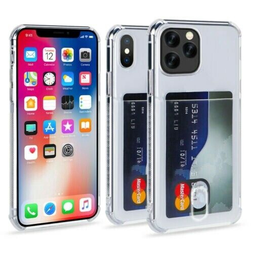 Ốp lưng điện thoại có ngăn đựng thẻ chống sốc dành cho iPhone 11 Pro Max XS XR 5 6 7 8