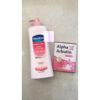 {HANG THÁI }COMBE VASELINE DƯỠNG THỂ 350ML VÀ VỈ KÍCH TRĂNG ALPHA ARBUTIN 3X thailand