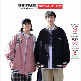 Áo Khoác Varsity áo bomber nhung tăm TIKKEO Chất Đẹp Nhiều Màu cao cấp đẹp - GUTADI