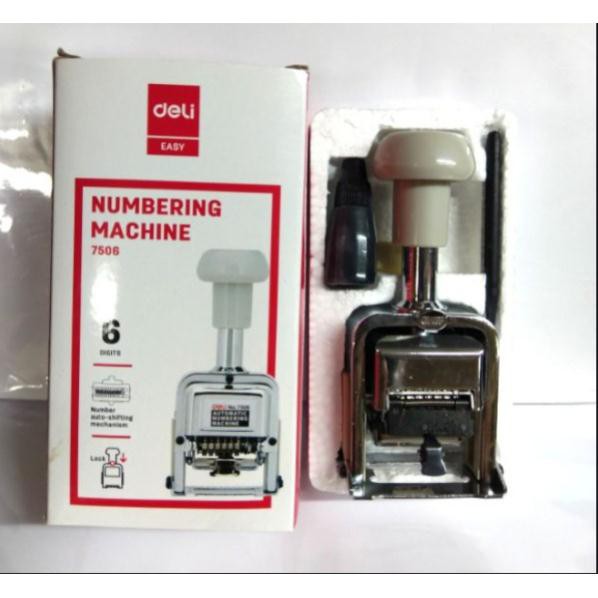 Máy dập số loại 6 số nhãn hiệu Deli 7506