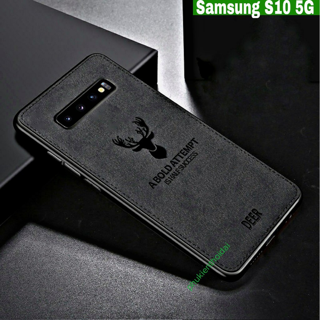 Ốp lưng Samsung S10 5G / S20 FE / S10 Plus chống sốc vân vải hươu nai thời trang cao cấp