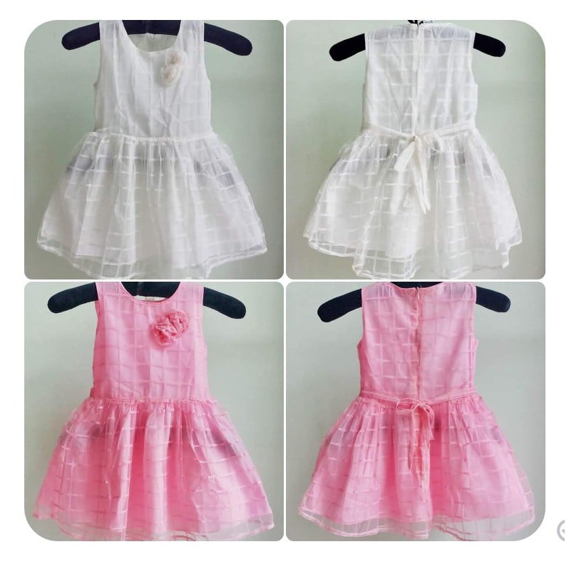 9-13kg Đầm công chúa đính hoa hồng cho bé gái