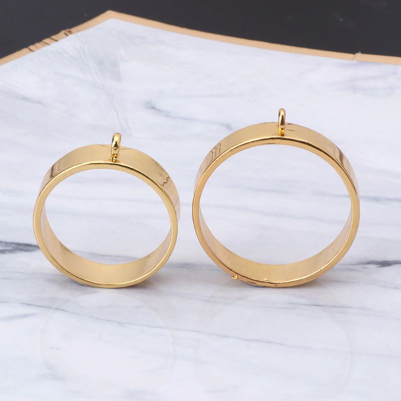 Set 5 Mặt Dây Chuyền Tròn Trong Suốt Làm Trang Sức DIY