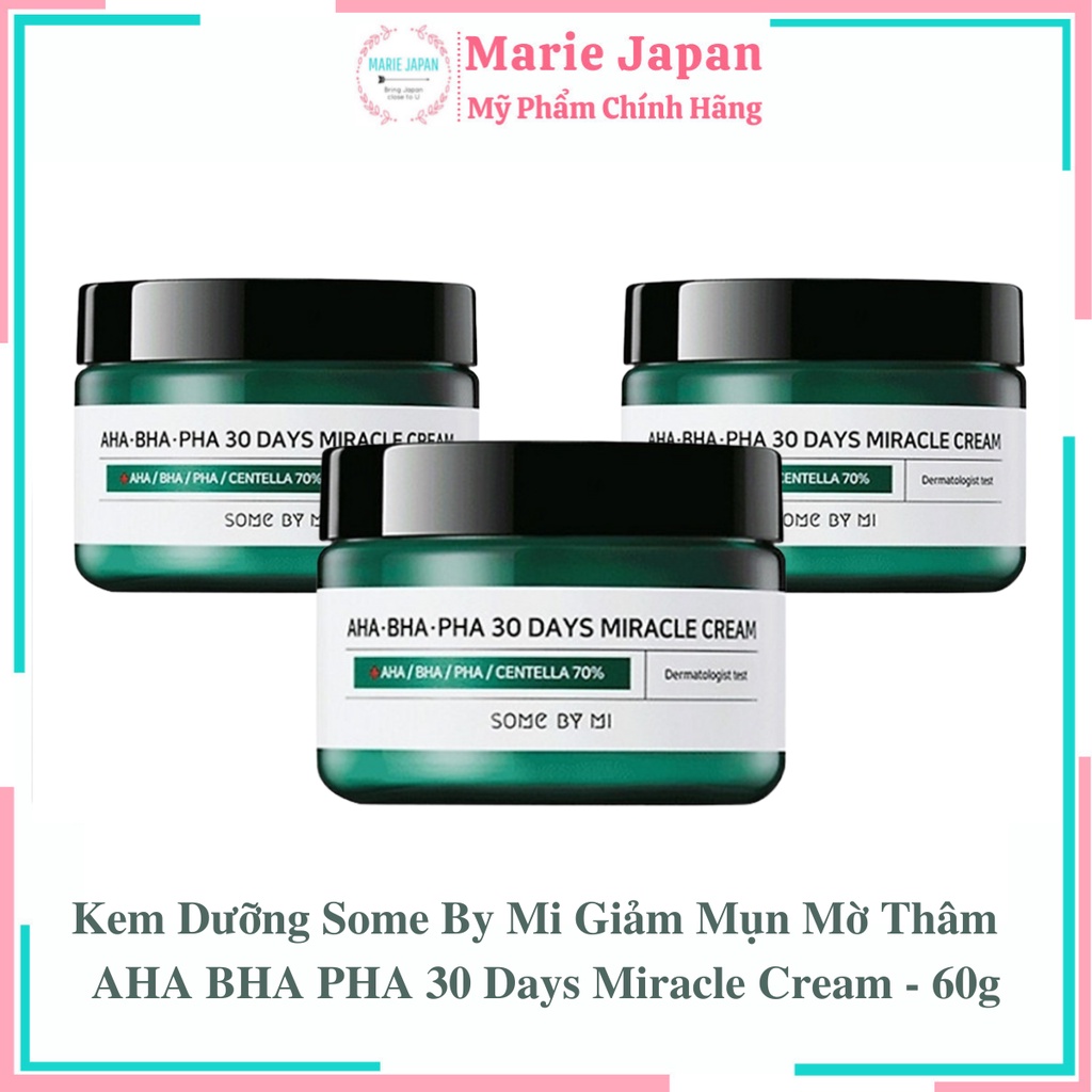 Kem Dưỡng Some By Mi Giảm Mụn Mờ Thâm AHA BHA PHA 30 Days Miracle Cream - 60g