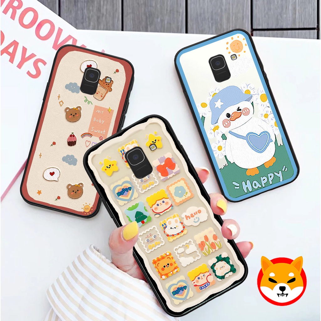 Ốp Samsung J6 2018 / J6 Plus / J8 / J6+ in hình gấu , trái tim , vịt cute duck dễ thương