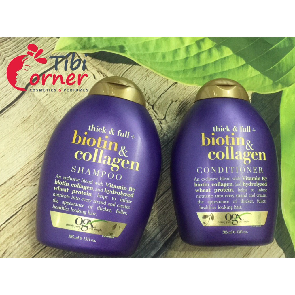 DẦU GỘI BIOTIN COLLAGEN OGX GIẢM RỤNG - KICH THÍCH MỌC TÓC - TRỊ GÀU MỸ USA 385ML