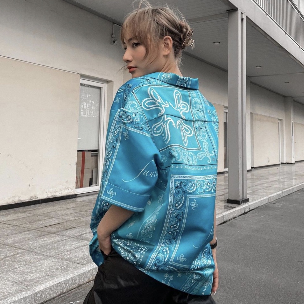 Áo sơmi ngắn tay hoạ tiết bandana "FAULTIER BANDANA" DANTON SHIRT | BigBuy360 - bigbuy360.vn