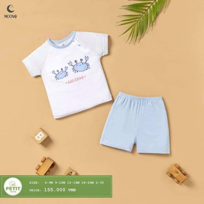 Moon -  XẢ KHO Bộ cộc petit Moon cho bé 6-18kg