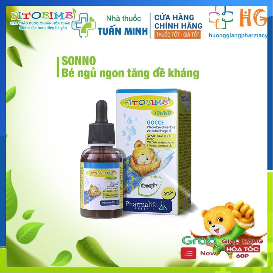 Sonno Bimbi - Thảo dược châu âu giúp bé ngủ ngon, dành cho trẻ khó ngủ, ngủ không sâu giấc (Chai 200ml)