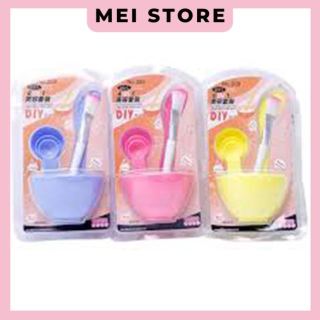 Bộ Dụng Cụ Chén Cọ Muỗng Trộn Mặt Nạ Đắp Mặt Tại Nhà 4in1 Tiện Lợi