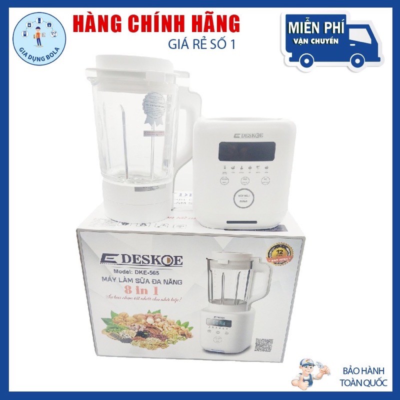 Máy làm sữa hạt đa năng Déko DK565-8 in 1 , bảo hành 12 tháng