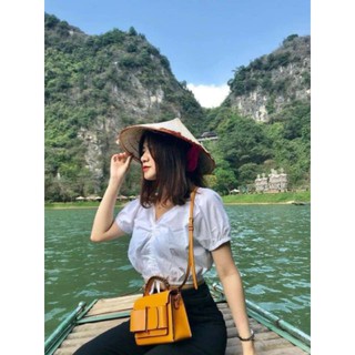 Áo croptop rút dây tay phồng - hàng hot 2019