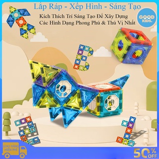 Đồ chơi trẻ em xếp hình nam châm miếng ghép từ tính thông minh đồ chơi sáng tạo mảnh ghép magnetic độc đáo