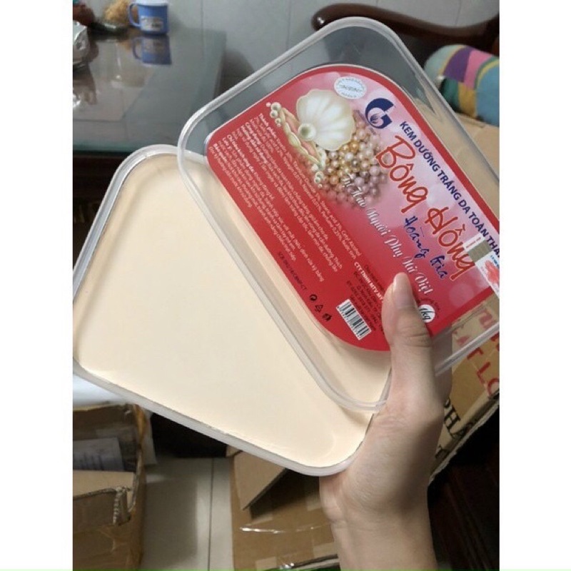 Kem bông hồng Hoàng Gia 1kg trắng da toàn thân