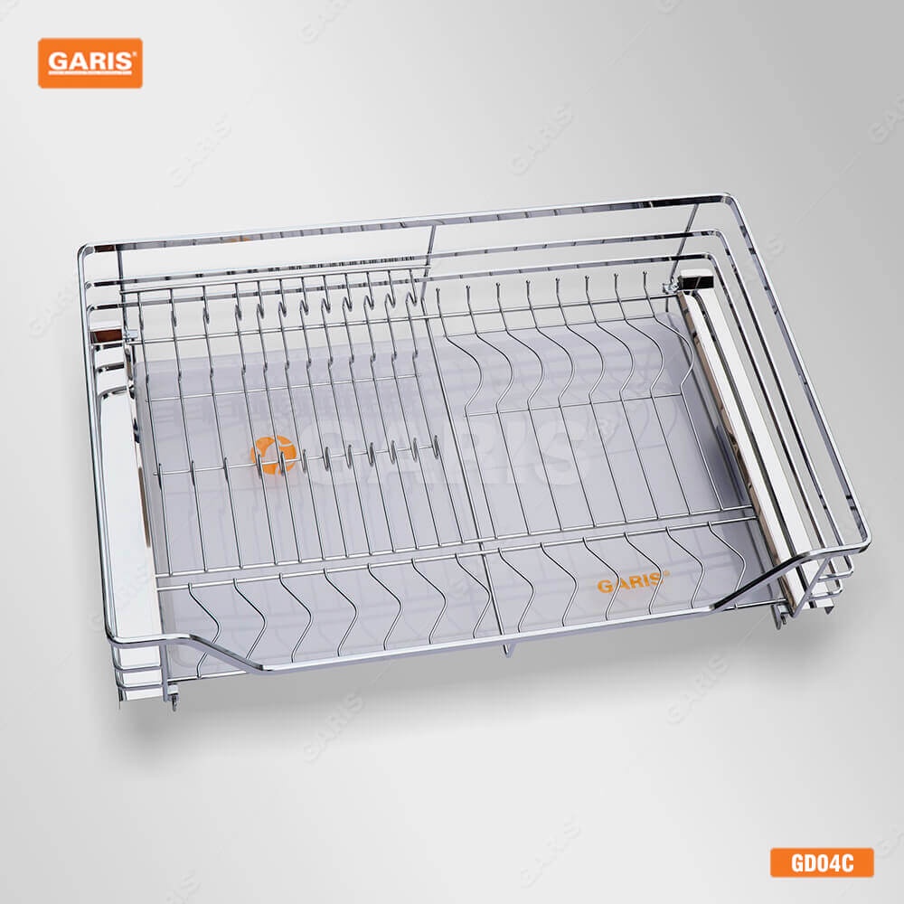 [FREESHIP HCM] Giá Bát Đĩa Garis GD04C - Nan Vuông - Inox 304 - Dùng Cho Cánh Mở