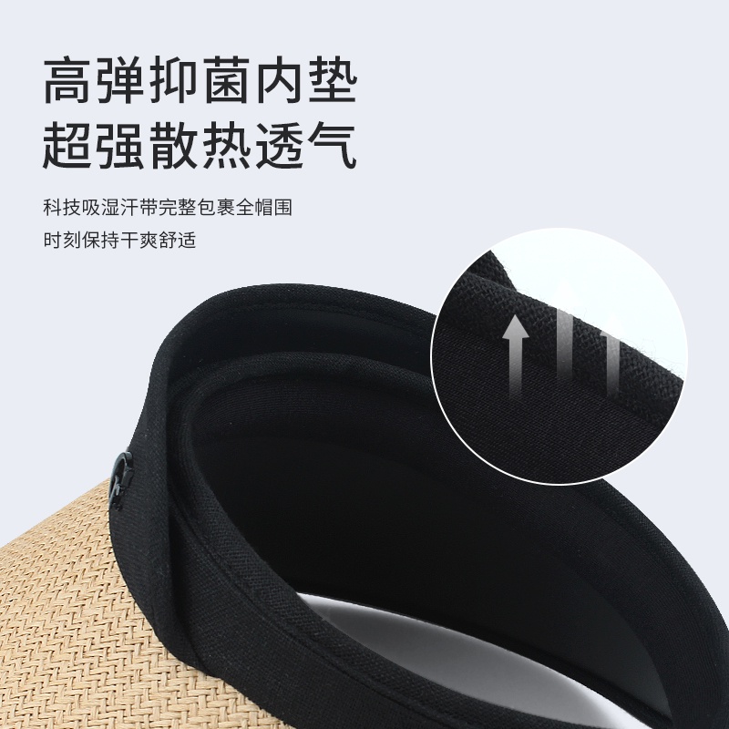 Mũ cói vành rộng hở chóp chống tia uv thời trang mùa hè cho nữ