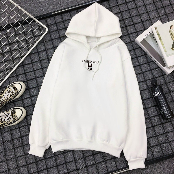 Áo Hoodie In Mèo con cute,áo khoác cặp áo đôi nam nữ vải nỉ freesize dưới 70kg mặc đẹp thoải mái